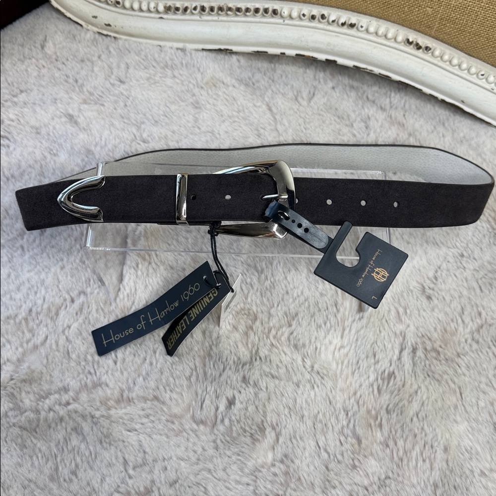 House of Harlow 1960 | Black & Gold Leather Brand Tags